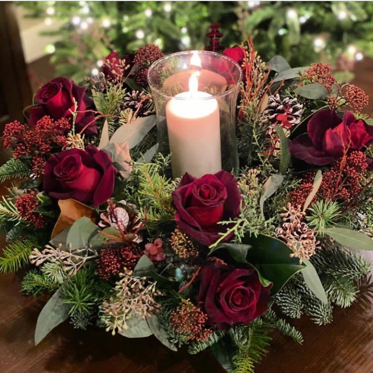 Luxury Christmas Circular Centrepiece - Delivery 23.12 or 24.12.